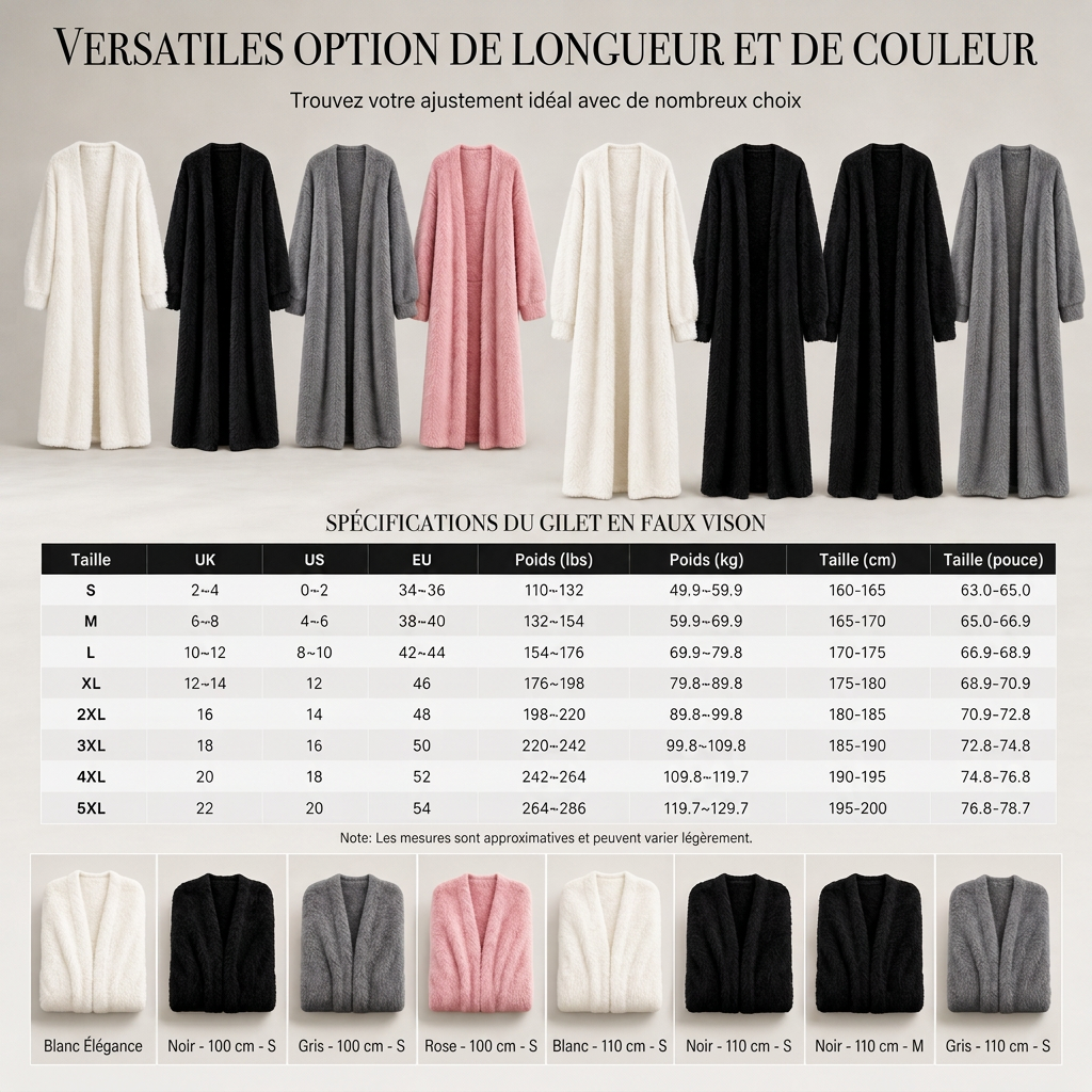 🔥 50% de réduction 🔥Cardigan long en fausse fourrure de vison pour femme, manteau en tricot oversize et duveteux pour l'automne et l'hiver