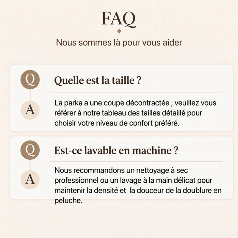 Parka mi-longue doublée en peluche pour femme