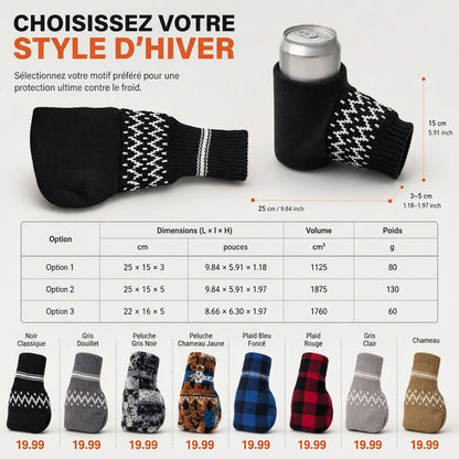 Mitain en tricot pour bière, gant de boisson pour tenir les bouteilles et canettes de bière