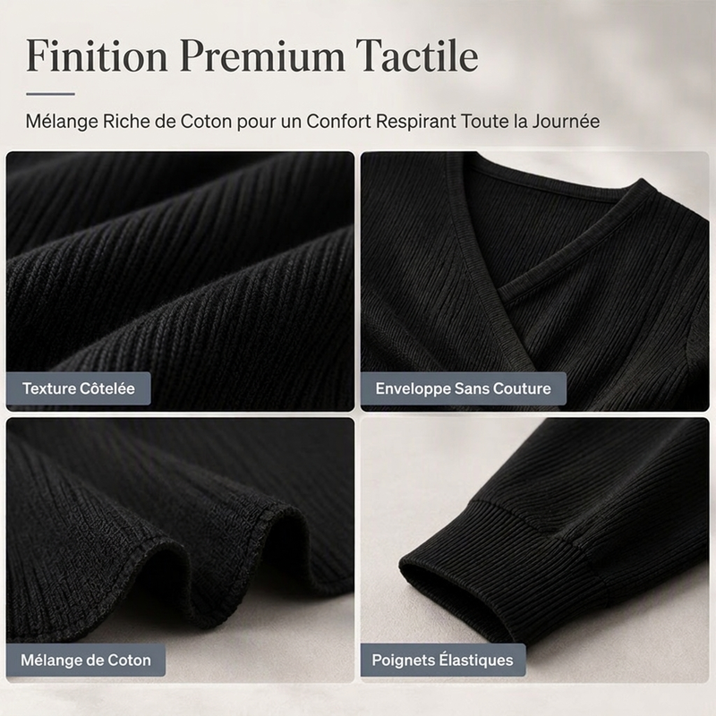 👜 -50 % sur toute la mode femme ! ✨Pull en maille crocolé à col en V pour femme