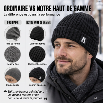 Bonnet chaud en maille slouchy pour homme
