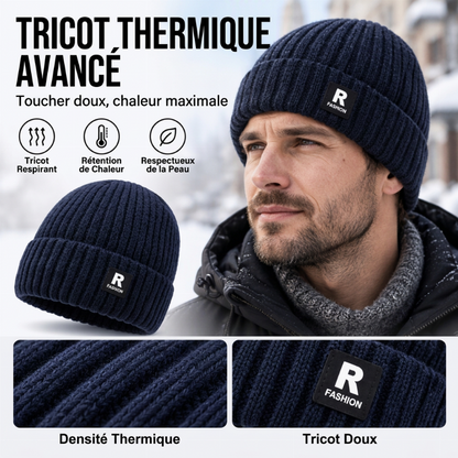 Bonnet chaud en maille slouchy pour homme