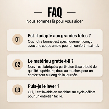 Bonnet chaud en maille slouchy pour homme
