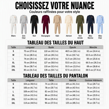 Ensemble de sport décontracté pour hommes en jacquard texturé