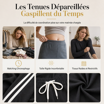 Pull à manches longues et col rond pour femme, Haut décontracté à motif patchwork de couleur unie pour l'automne et l'hiver