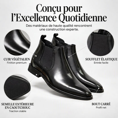 Bottines Chelsea en cuir PU pour hommes