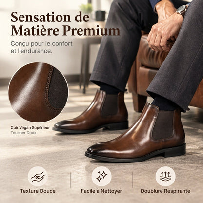 Bottines Chelsea en cuir PU pour hommes