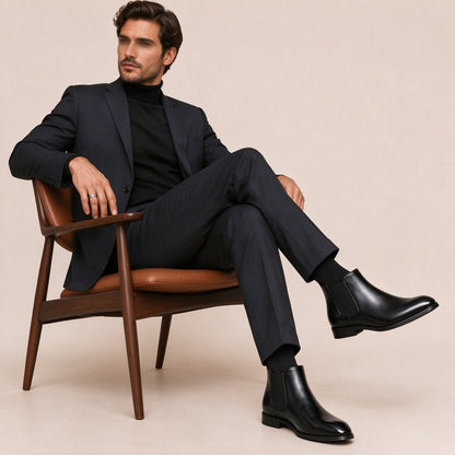 Bottines Chelsea en cuir PU pour hommes
