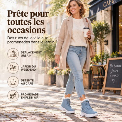 Bottines d'hiver chaudes pour femmes, doublure en peluche