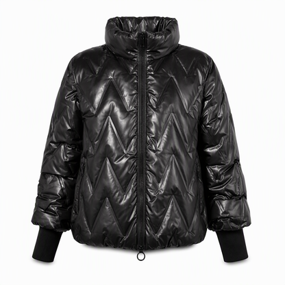 Manteau d'automne-hiver en coton à capuche, coupe ample, patchwork, manches longues pour femmes