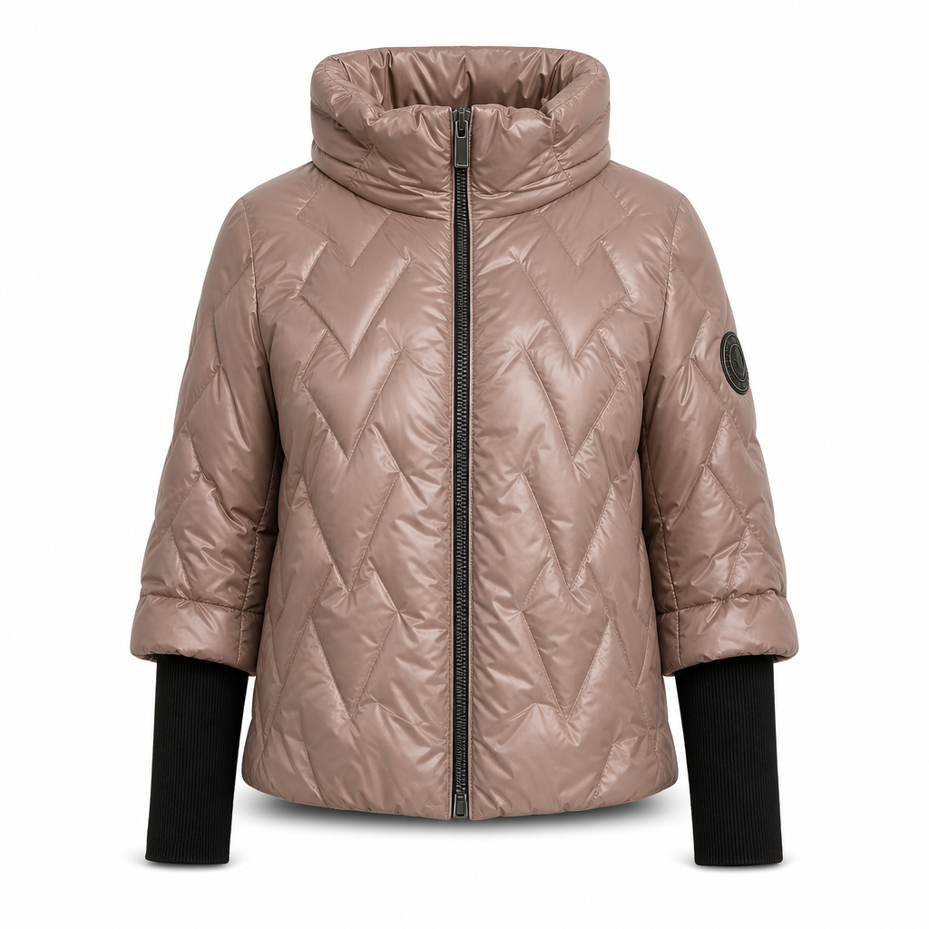Manteau d'automne-hiver en coton à capuche, coupe ample, patchwork, manches longues pour femmes