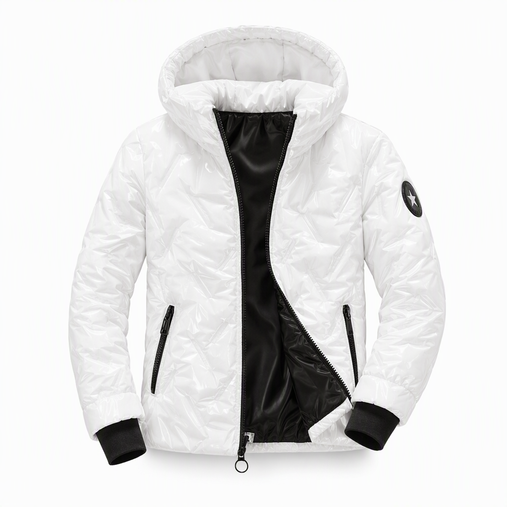 Manteau d'automne-hiver en coton à capuche, coupe ample, patchwork, manches longues pour femmes