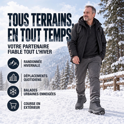 ⏳Liquidation totale⏳Bottes de neige d'hiver pour hommes avec doublure en peluche