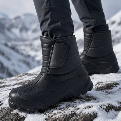 Bottes de neige imperméables unisexes à doublure pelucheuse