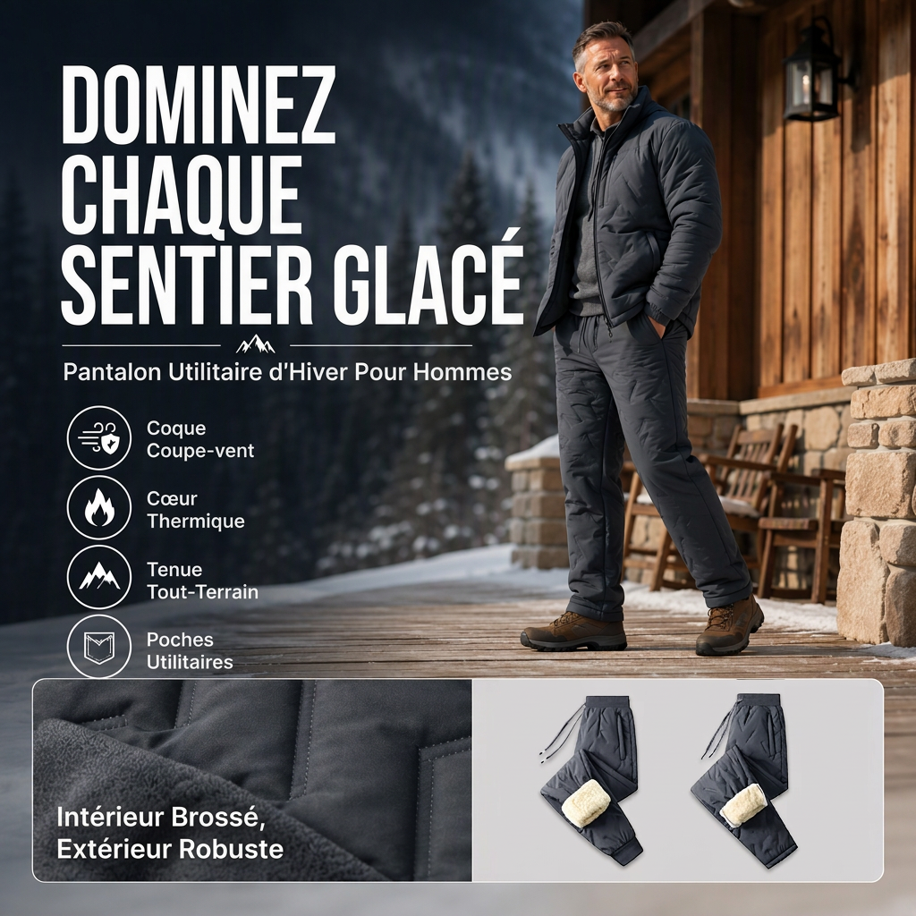 Pantalon thermique confortable d'hiver unisexe pour l'extérieur