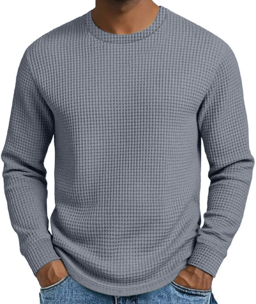 👜 -50 % sur toute la mode femme ! ✨Men's Casual Slim Fit Crew Neck Long Sleeve Sweatshirt