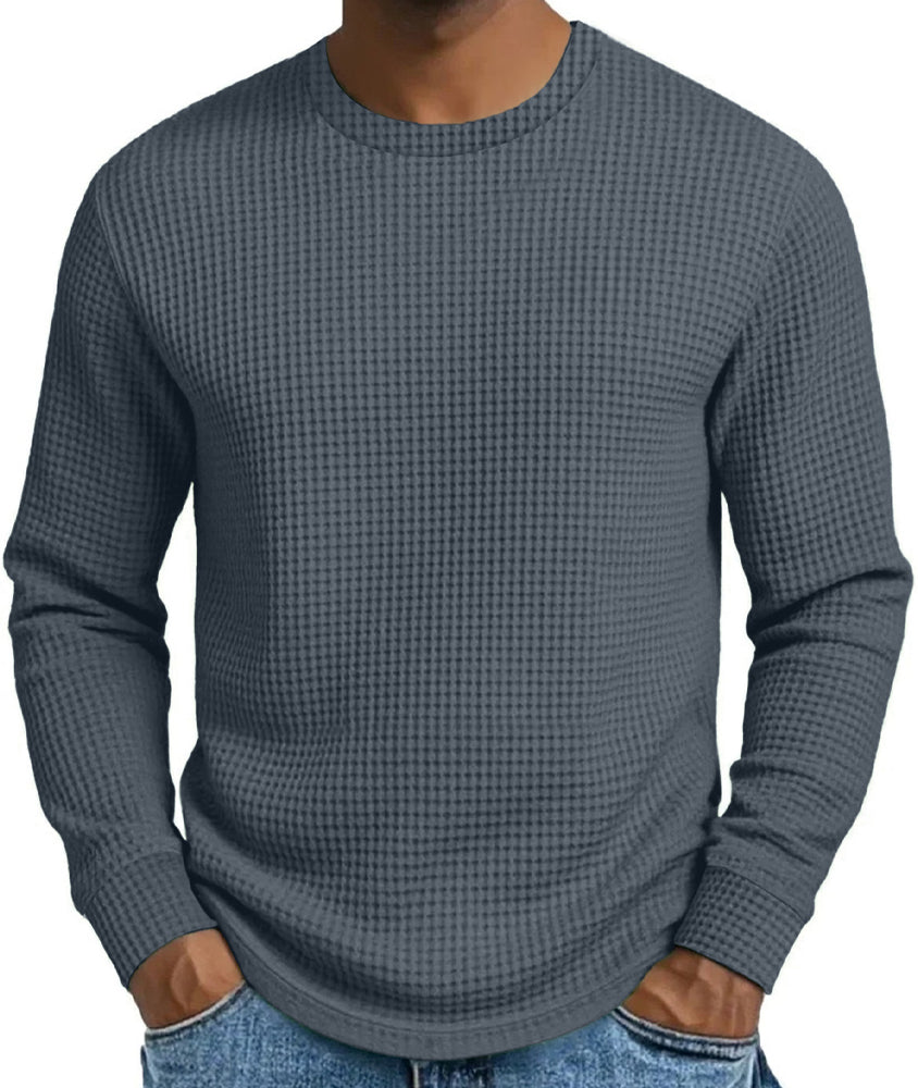 👜 -50 % sur toute la mode femme ! ✨Men's Casual Slim Fit Crew Neck Long Sleeve Sweatshirt