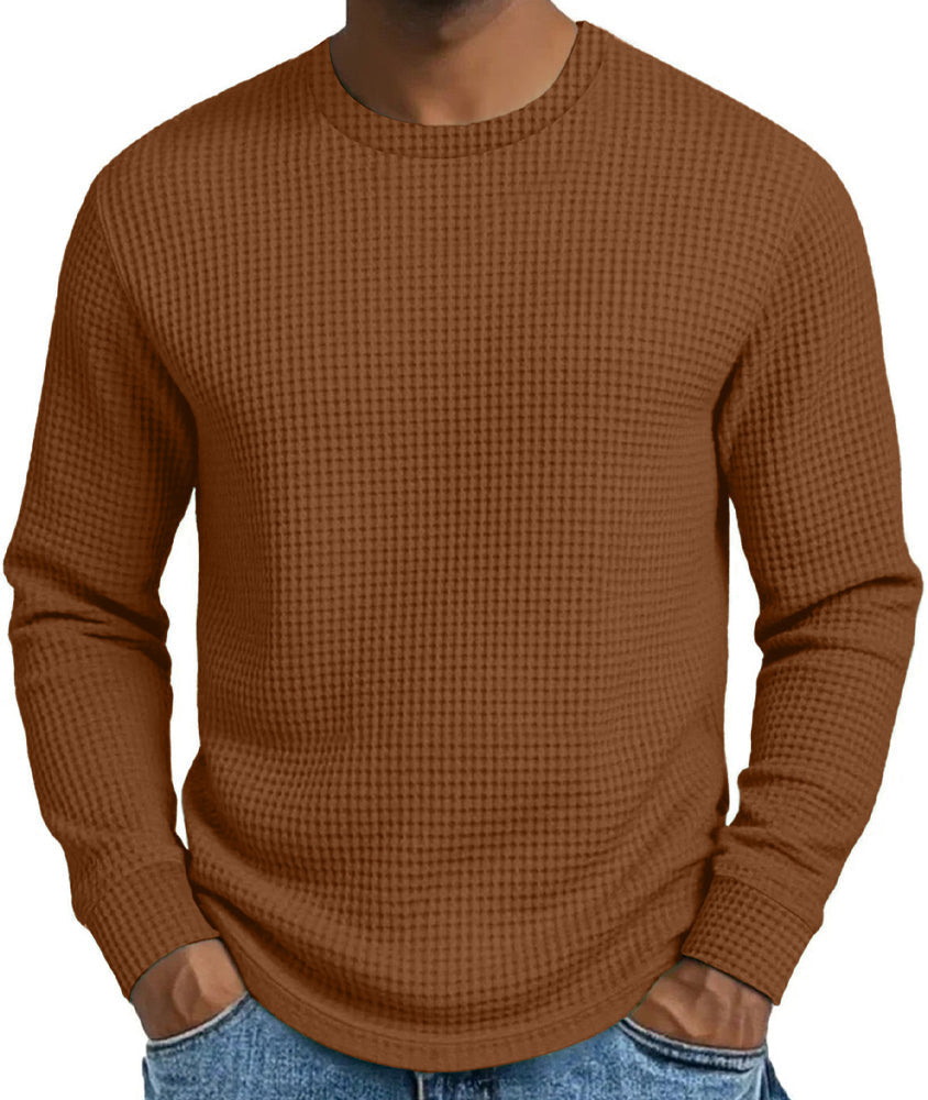 👜 -50 % sur toute la mode femme ! ✨Men's Casual Slim Fit Crew Neck Long Sleeve Sweatshirt