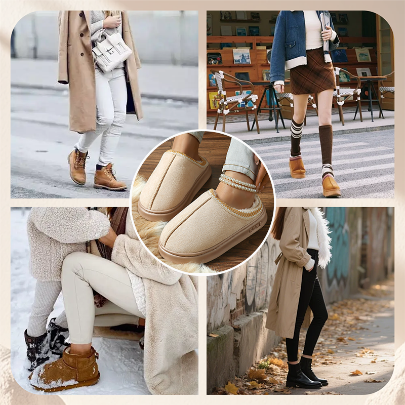 ❄️Promotion spéciale : -50 % DE RÉDUCTION🥾Chaussons maison pour femme à semelle épaisse et doublure pelucheuse