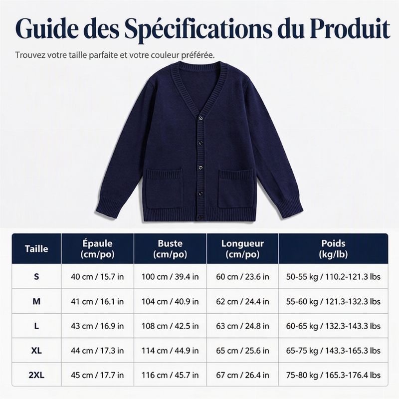 🔥 50% de réduction 🔥Cardigan chaud en maille pour femme avec poches
