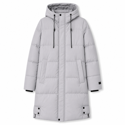 Manteau d'extérieur matelassé mi-long décontracté pour homme, épais et chaud pour l'hiver, disponible en grandes tailles