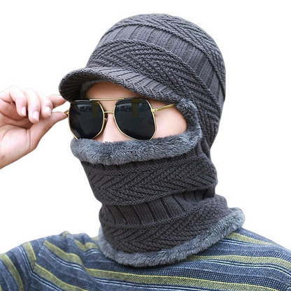 🧢 50% DE RÉDUCTION ! ❄️ Bonnet d'Hiver 3 en 1 – Couvre-Visage Intégré, Tissu Polaire Doux & Cagoule Sportive 🏔️✨