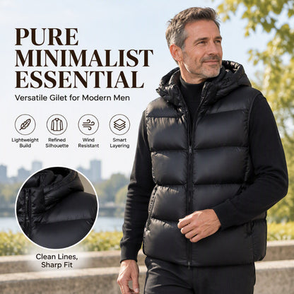 Gilet thermique léger à capuche pour homme
