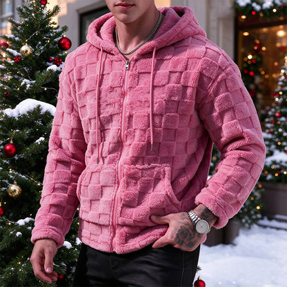 Veste décontractée à capuche pour homme, chaude pour l'hiver