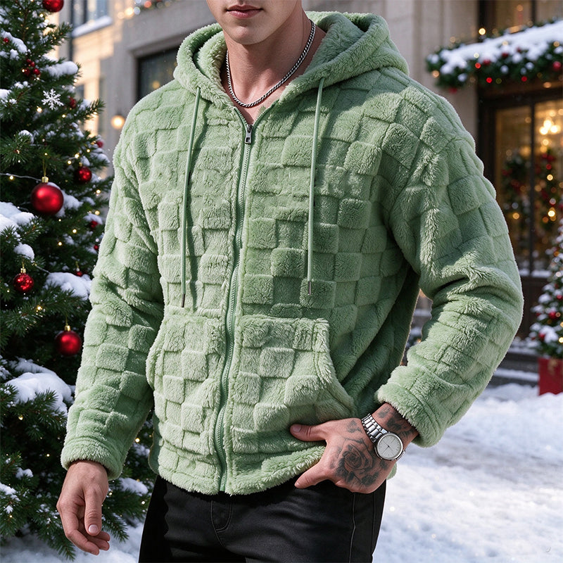 Veste décontractée à capuche pour homme, chaude pour l'hiver