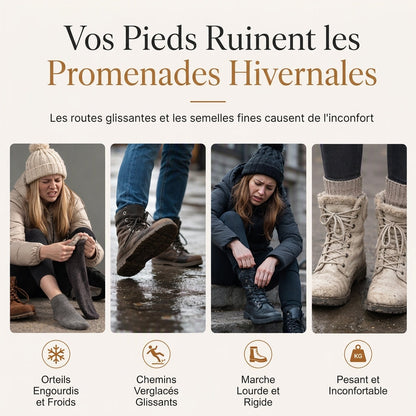 Bottes de neige hautes d'hiver pour femme, doublure épaissie, bottes chaudes pour temps froid