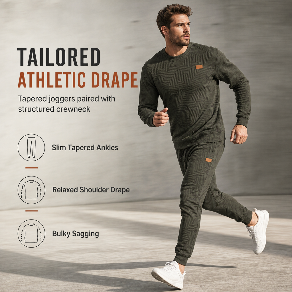 Ensemble de maille décontracté pour homme, Pull en tricot jacquard à col rond pour l'automne et l'hiver