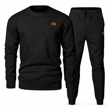 Ensemble de maille décontracté pour homme, Pull en tricot jacquard à col rond pour l'automne et l'hiver