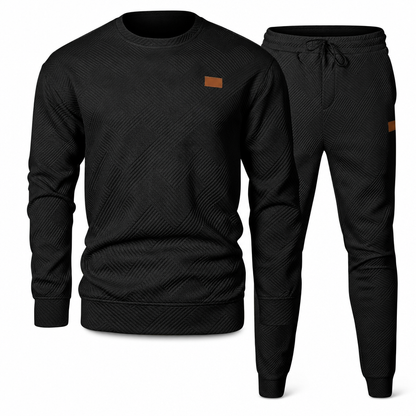 Ensemble de maille décontracté pour homme, Pull en tricot jacquard à col rond pour l'automne et l'hiver