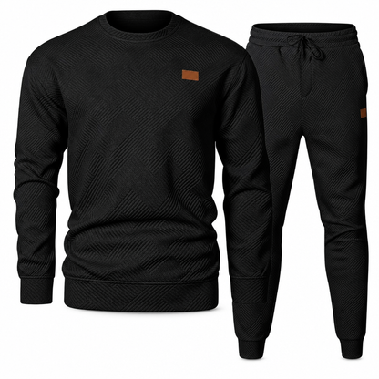 Ensemble de maille décontracté pour homme, Pull en tricot jacquard à col rond pour l'automne et l'hiver