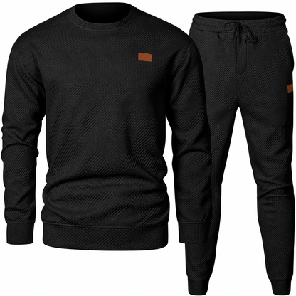 Ensemble de maille décontracté pour homme, Pull en tricot jacquard à col rond pour l'automne et l'hiver