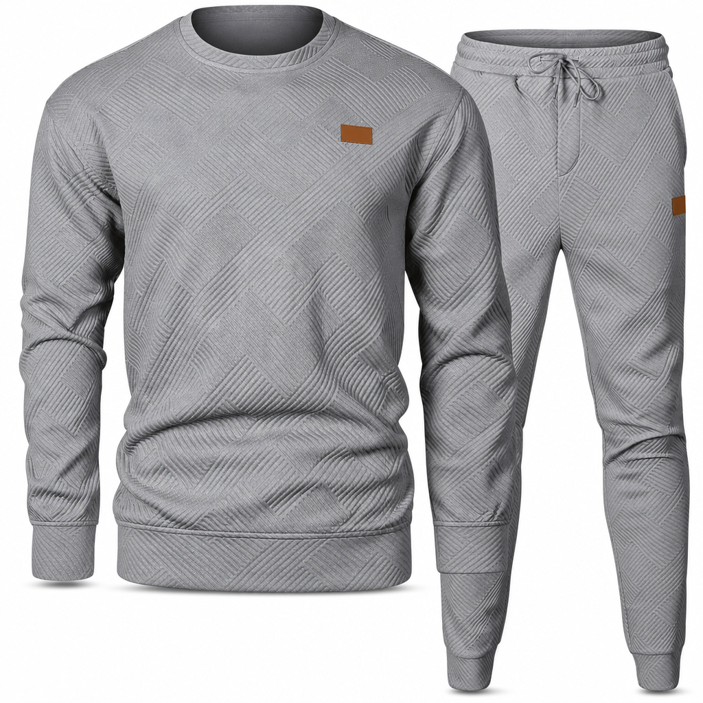 Ensemble de maille décontracté pour homme, Pull en tricot jacquard à col rond pour l'automne et l'hiver