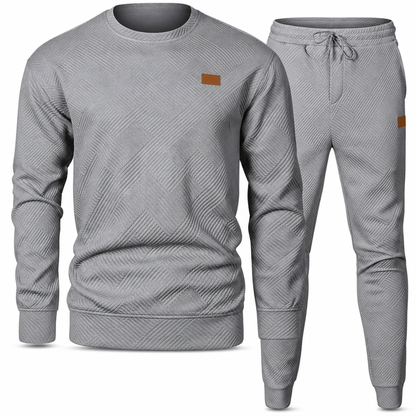 Ensemble de maille décontracté pour homme, Pull en tricot jacquard à col rond pour l'automne et l'hiver