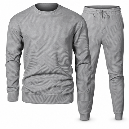 Ensemble de maille décontracté pour homme, Pull en tricot jacquard à col rond pour l'automne et l'hiver