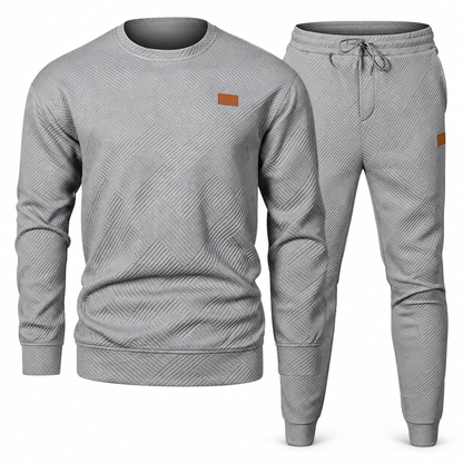 Ensemble de maille décontracté pour homme, Pull en tricot jacquard à col rond pour l'automne et l'hiver