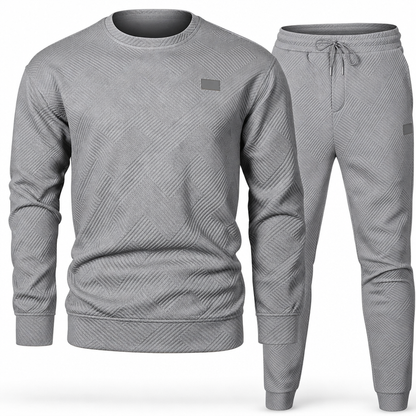 Ensemble de maille décontracté pour homme, Pull en tricot jacquard à col rond pour l'automne et l'hiver