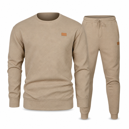 Ensemble de maille décontracté pour homme, Pull en tricot jacquard à col rond pour l'automne et l'hiver