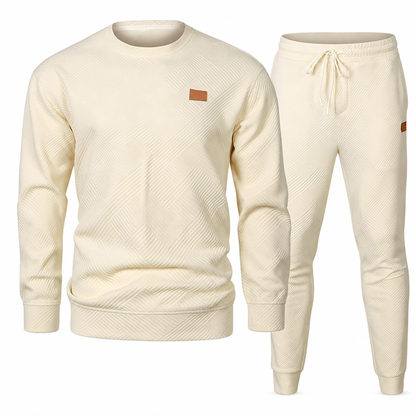 Ensemble de maille décontracté pour homme, Pull en tricot jacquard à col rond pour l'automne et l'hiver