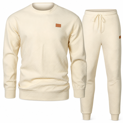 Ensemble de maille décontracté pour homme, Pull en tricot jacquard à col rond pour l'automne et l'hiver