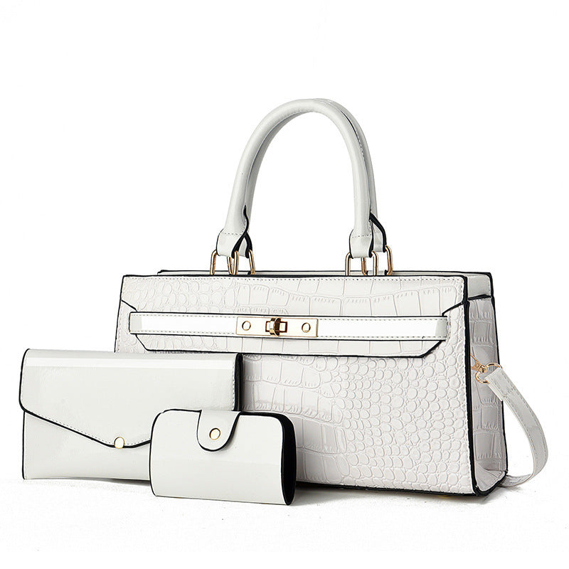 Ensemble de 3 sacs à main pour femme à motif reptile