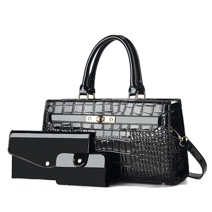 Ensemble de 3 sacs à main pour femme à motif reptile