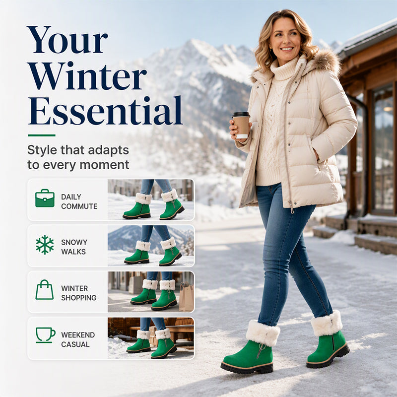 Bottes de neige d'hiver chaudes et antidérapantes pour femmes