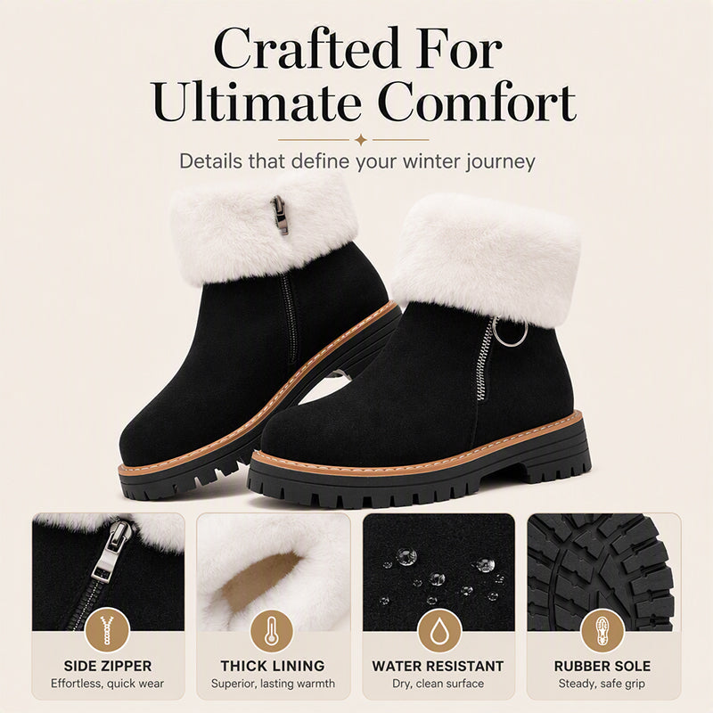 Bottes de neige d'hiver chaudes et antidérapantes pour femmes