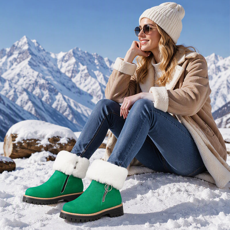 Bottes de neige d'hiver chaudes et antidérapantes pour femmes