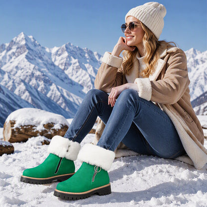 Bottes de neige d'hiver chaudes et antidérapantes pour femmes
