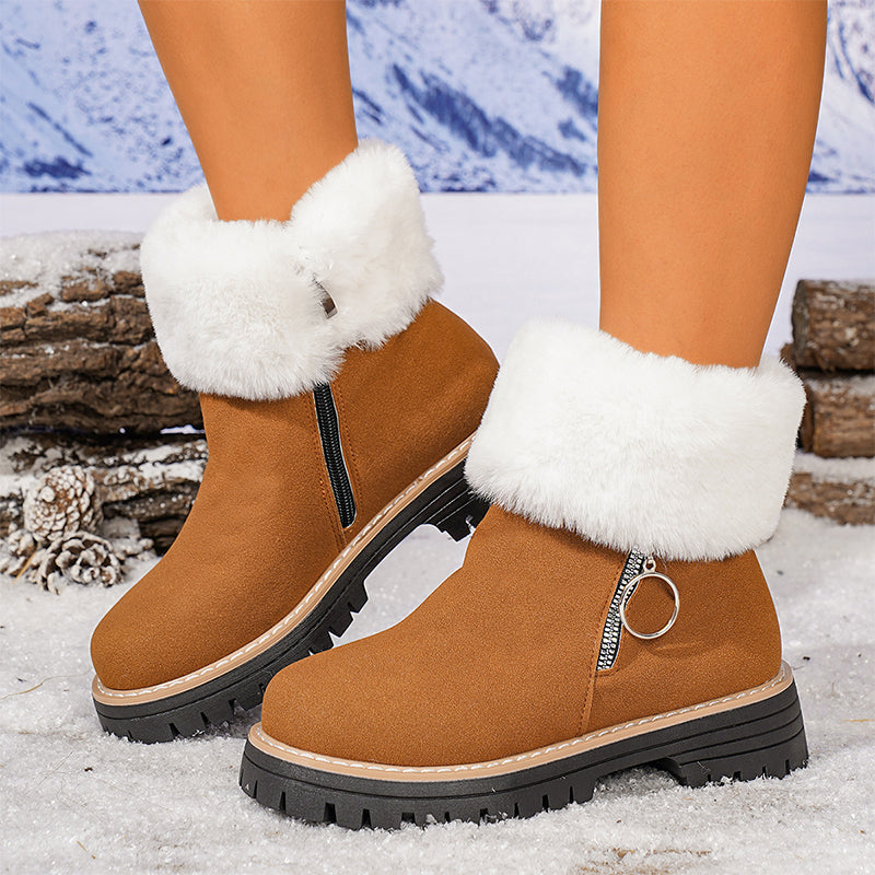 Bottes de neige d'hiver chaudes et antidérapantes pour femmes